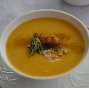 サーモンカボチャスープ
